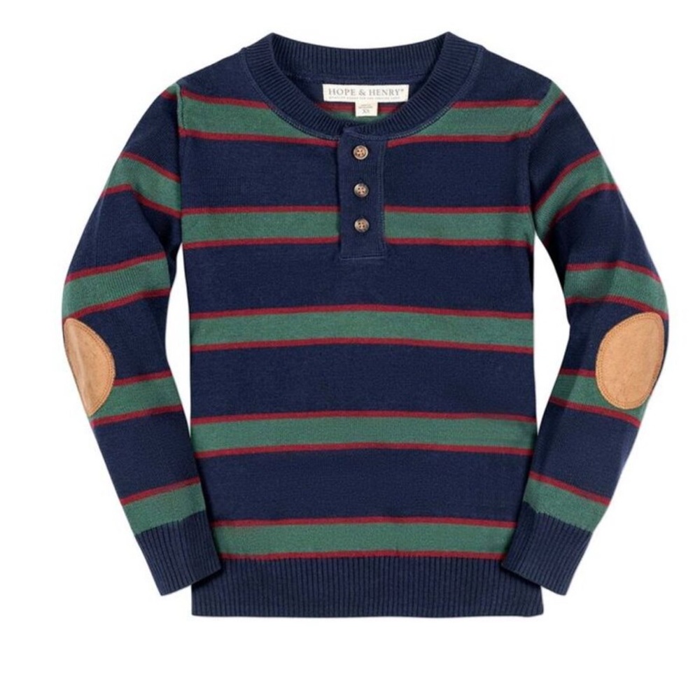 Hope & Henry Boys Organic Henley Sweater